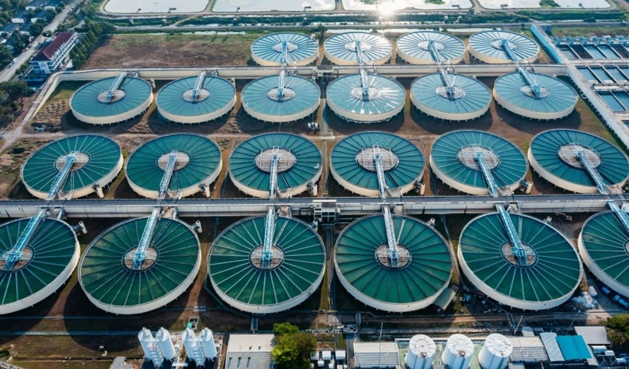 water waste treatment plant